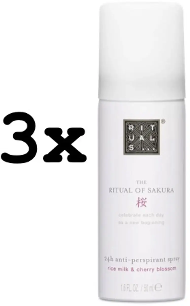 Rituals of Sakura Anti Transpirant Spray 150ml - 3x50ml