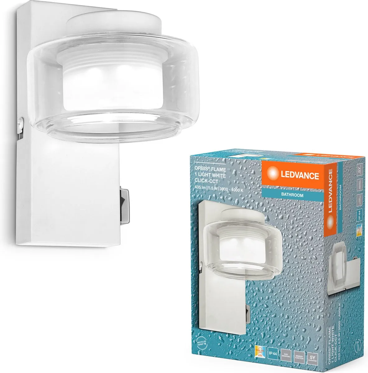 LEDVANCE Orbis Flame Wandlamp 5,5W 350lm IP44