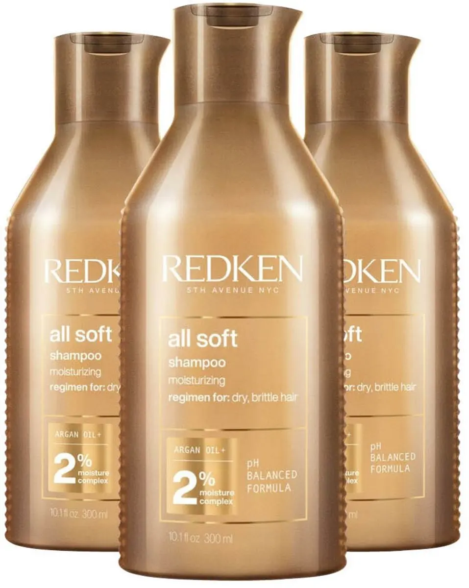 Redken All Soft Shampoo 3x300ml - afbeelding 6 van 6