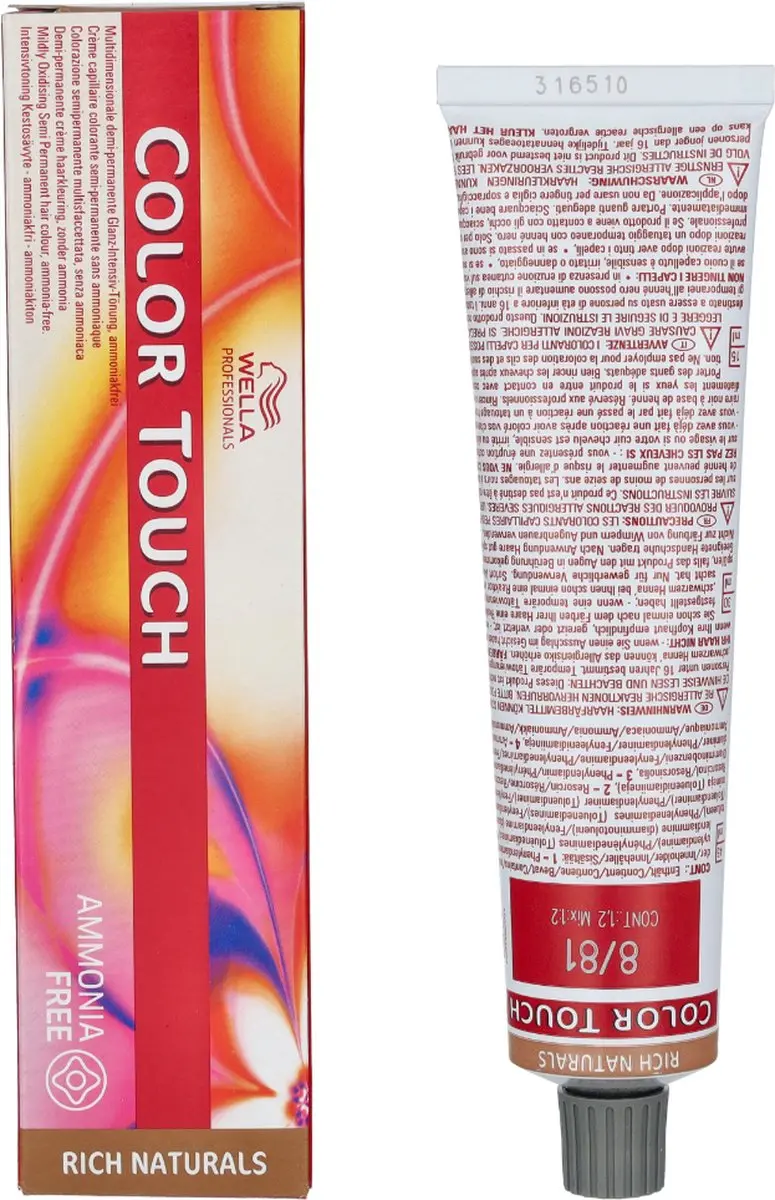 Wella Professionals Color Touch 8/81 Rich Naturals Haarverf 60ml - Zwart - afbeelding 6 van 6