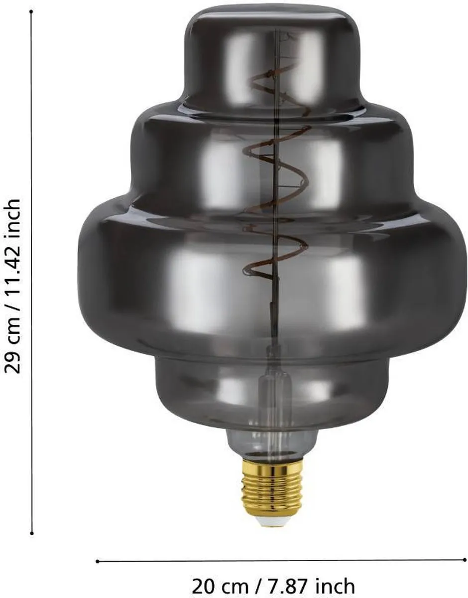 Eglo LED Lamp E27 Rookglas 2000K - Ø20cm
