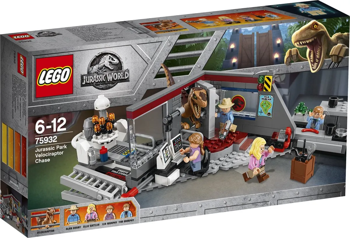 LEGO Jurassic World Park Velociraptorachtervolging 75932