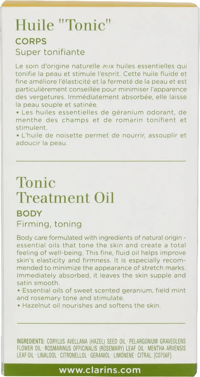 Clarins Tonic Treatment Oil Huidolie 100ml - afbeelding 6 van 6