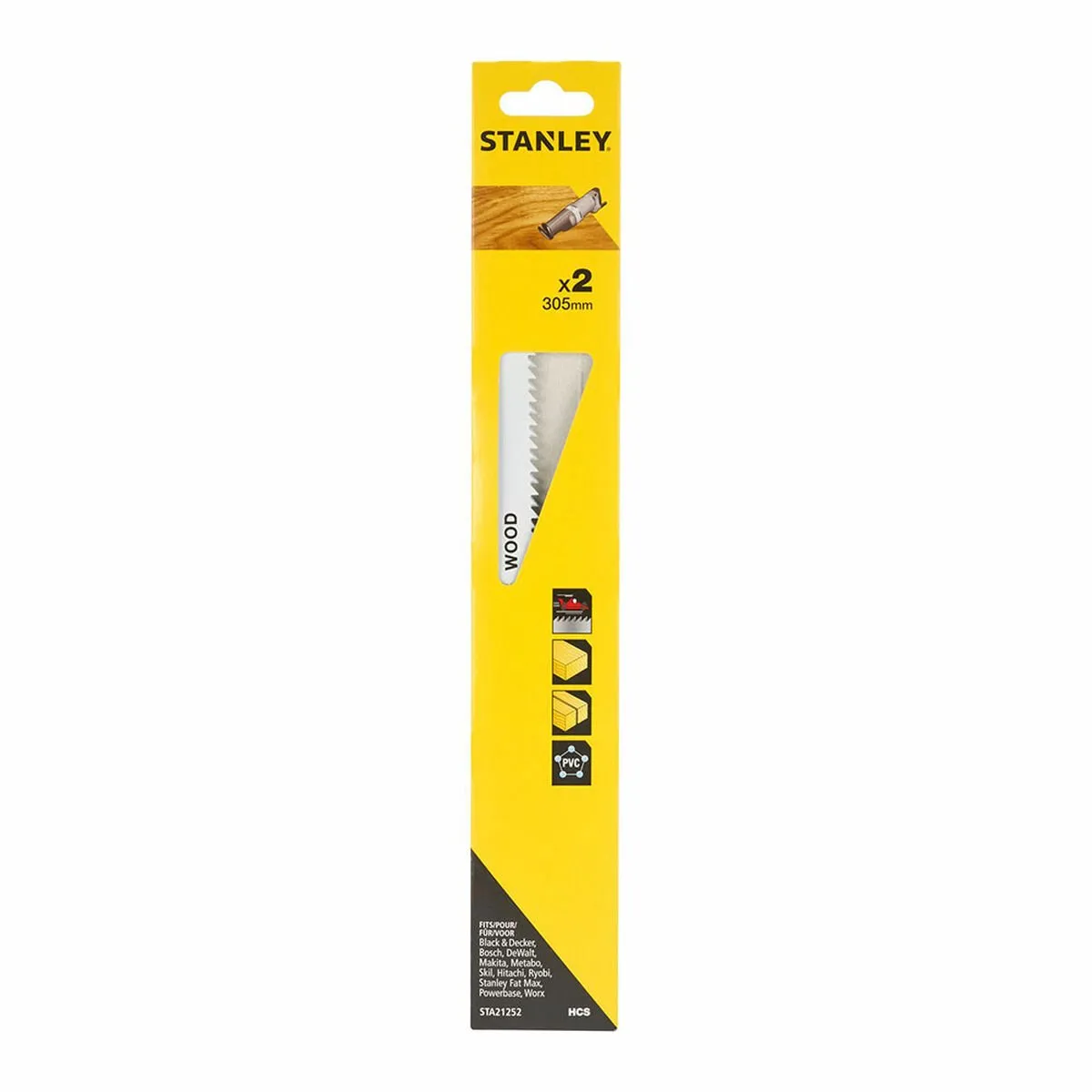 Stanley Recipro 305mm Zaagbladen - 2 Stuks