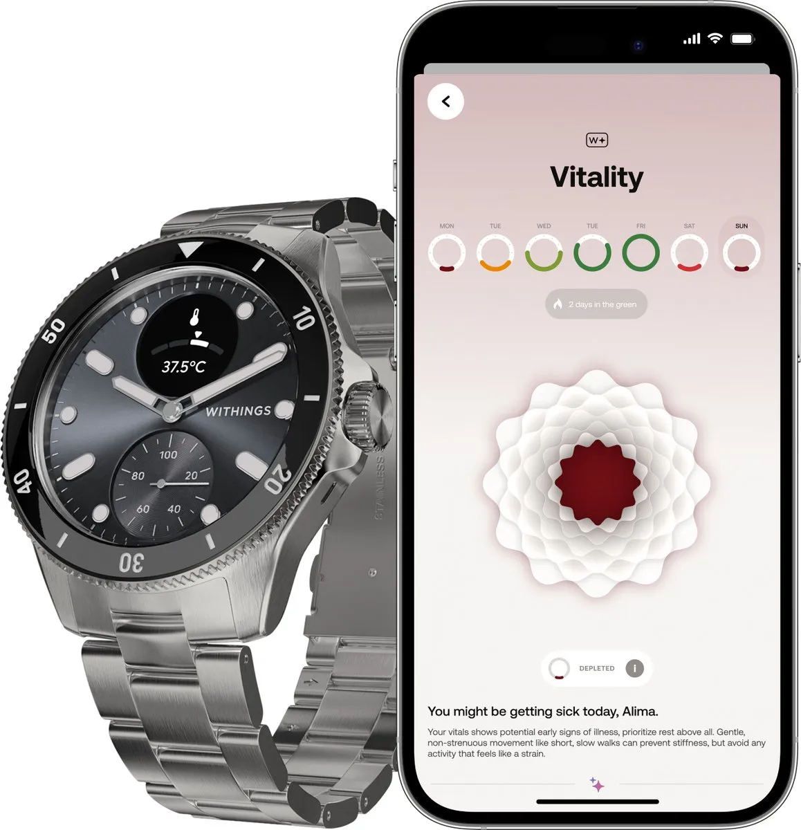 Withings ScanWatch Nova 42mm Hybride Smartwatch - Zwart