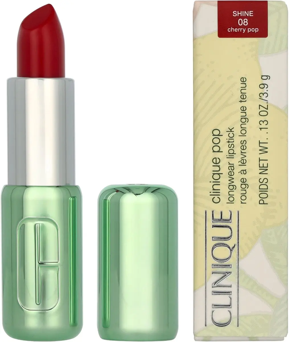 Clinique Pop Longwear Shine Lipstick 08 Cherry Pop - 3.9ml