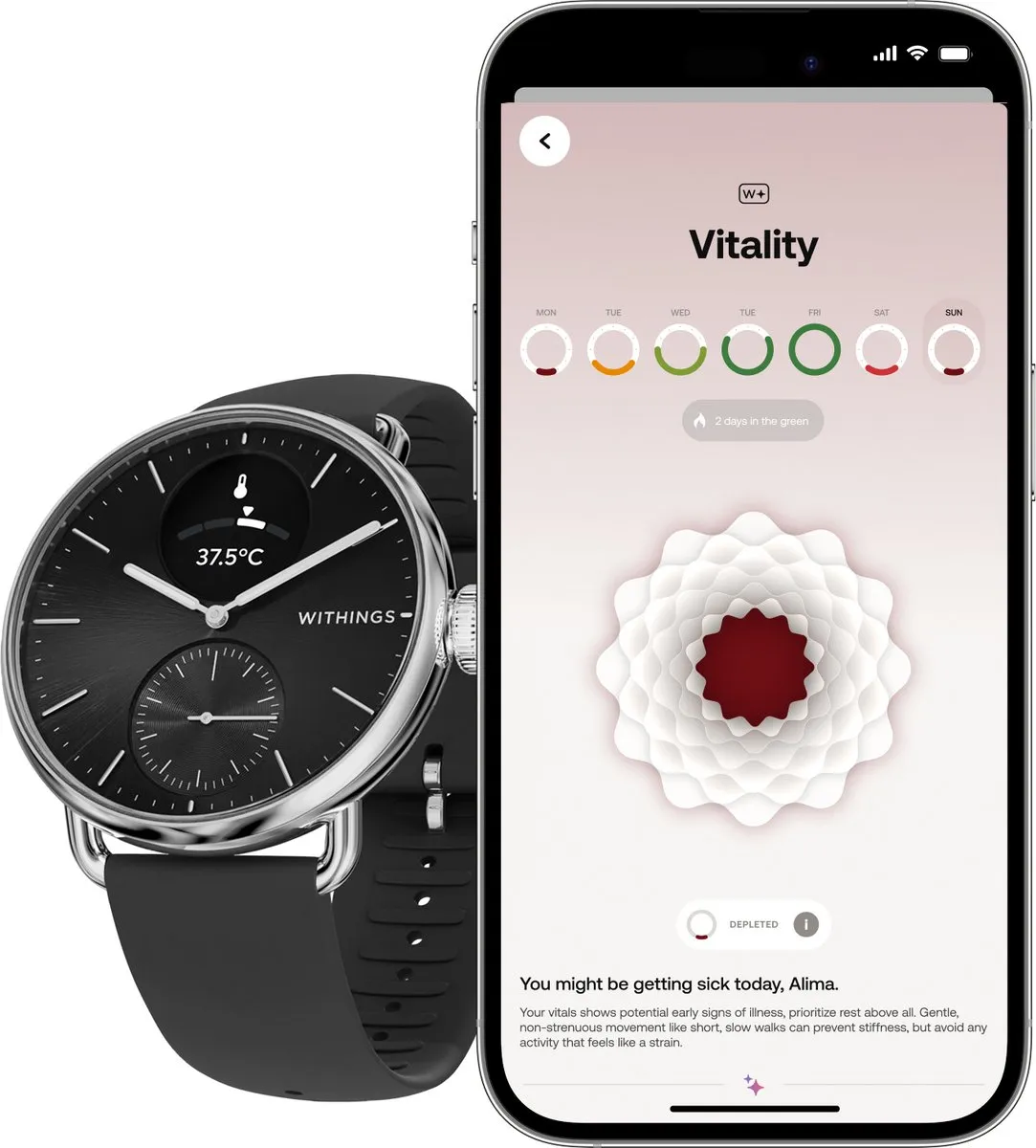Withings ScanWatch 2 - 38mm - Hybride Smartwatch - Zwart