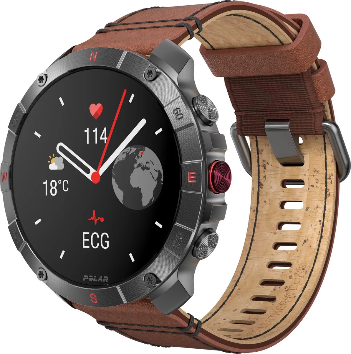 Polar Grit X2 Pro Smartwatch - 48mm - Titanium/Brons/Zwart