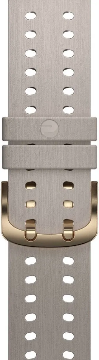 Polar Sport Horlogeband 22mm Siliconen Greige/Goud