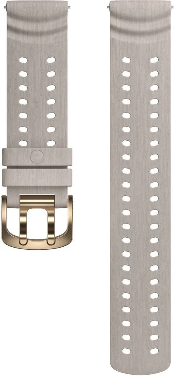 Polar Sport Horlogeband 22mm Siliconen Greige/Goud