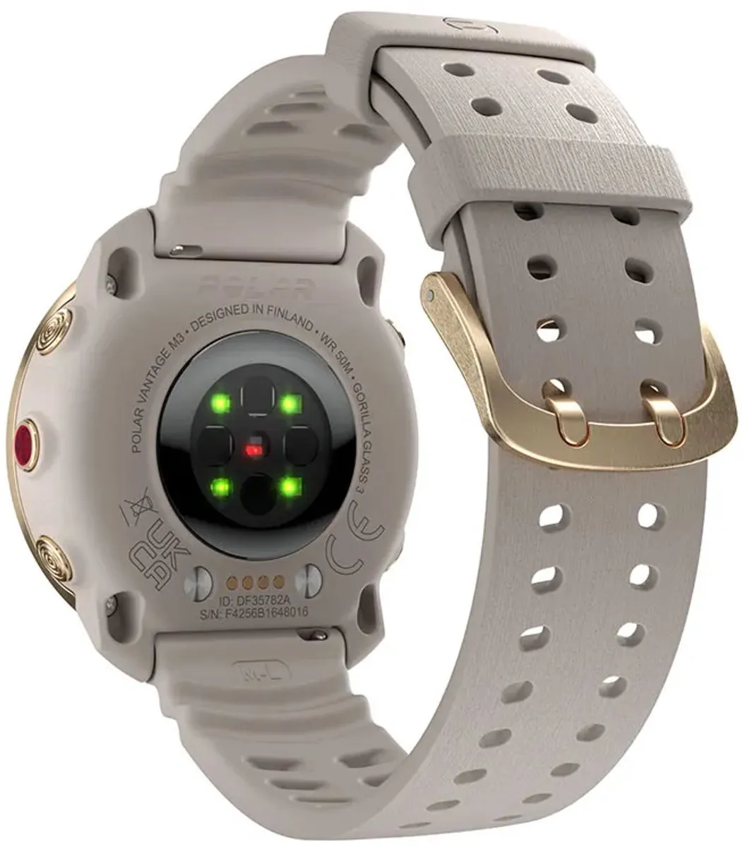 Polar Sport Horlogeband 22mm Siliconen Greige/Goud - afbeelding 6 van 6