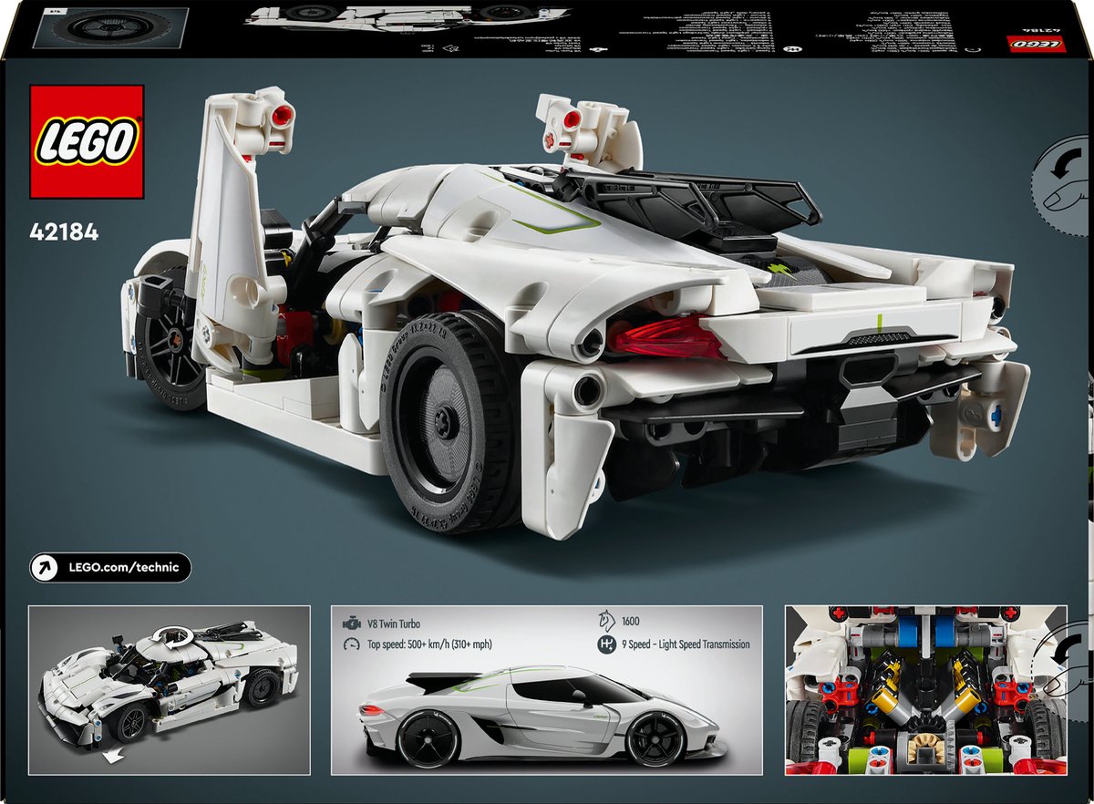 LEGO Koenigsegg Jesko Absolut witte hypercar - 42184