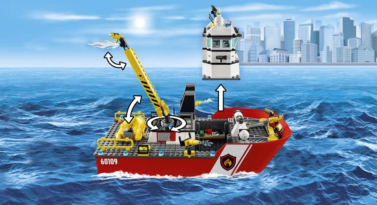 LEGO City Brandweerboot 60109 - 412 Stukken - afbeelding 5 van 6