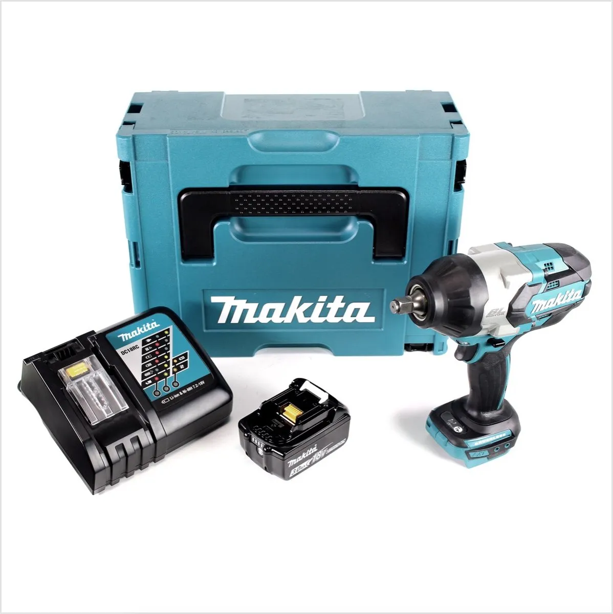 Makita DTW 1002 RF1J Slagmoersleutel 18V - 1000Nm - 1x 3.0Ah + Lader - afbeelding 3 van 5