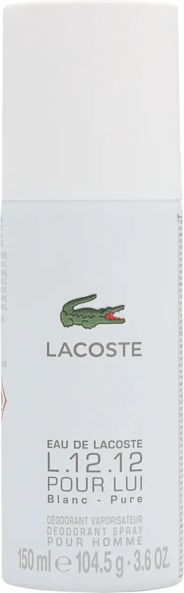 Lacoste L.12.12 Deo Spray 150ml - Wit