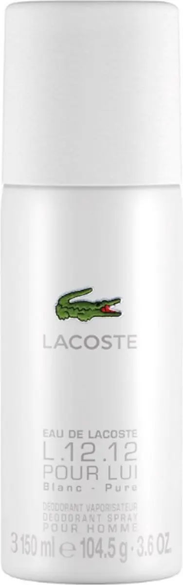 Lacoste L.12.12 Deo Spray 150ml - Wit - afbeelding 6 van 6
