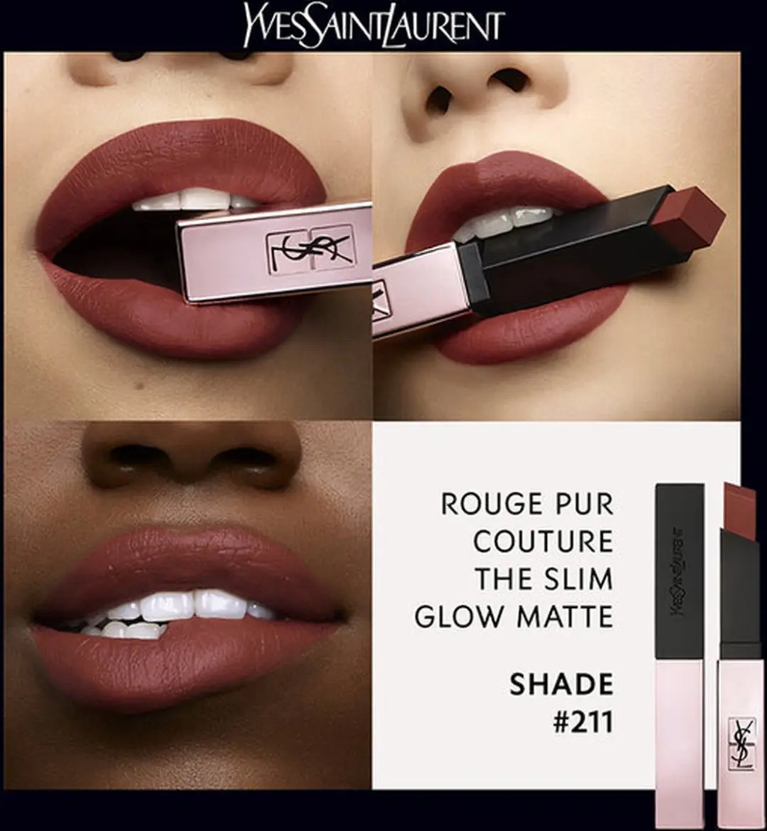 Yves Saint Laurent The Slim Glow Matte Lipstick 211 Transgressive Cacao