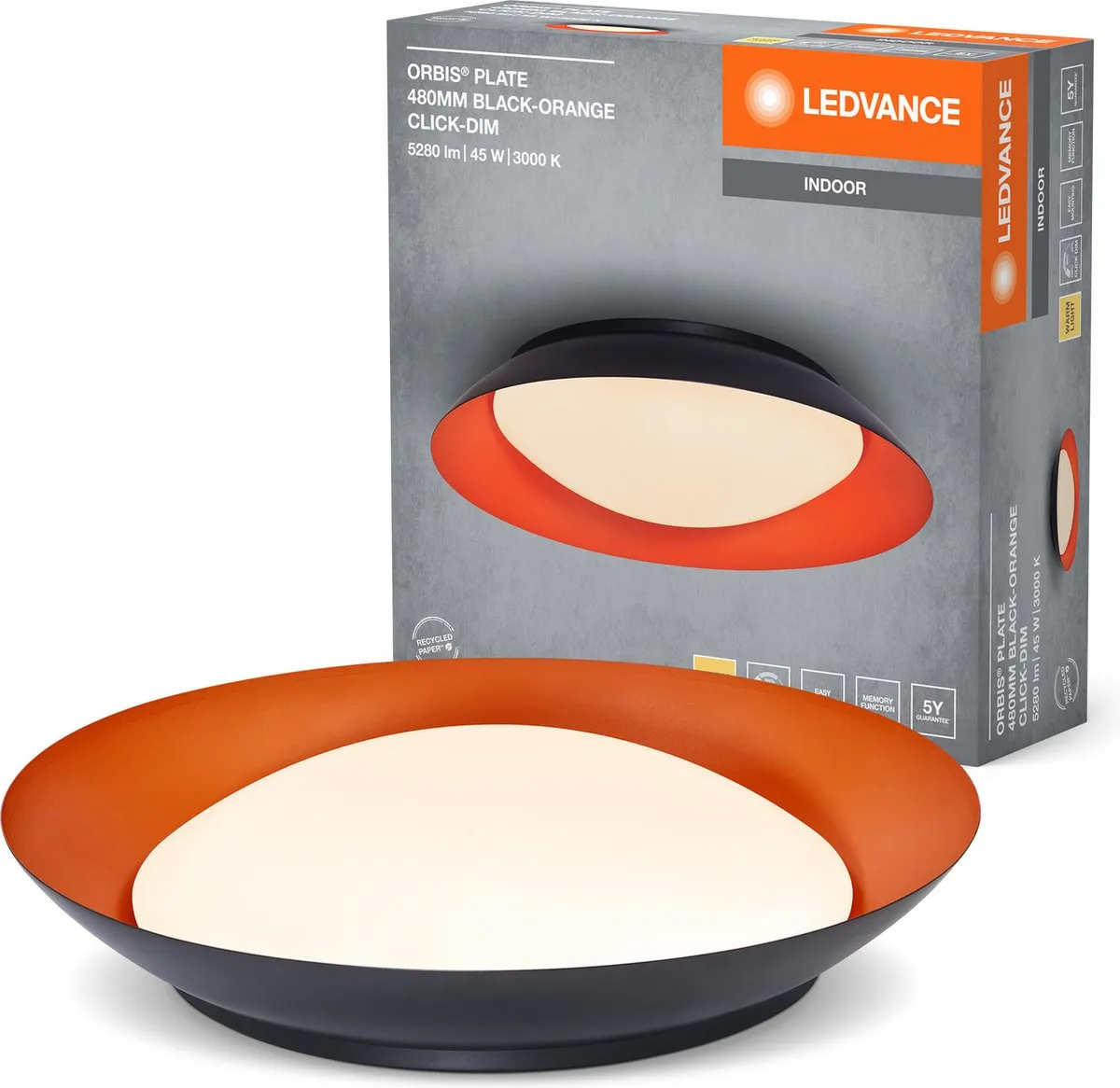 LEDVANCE Orbis Plate LED Plafondlamp 45W 2200lm