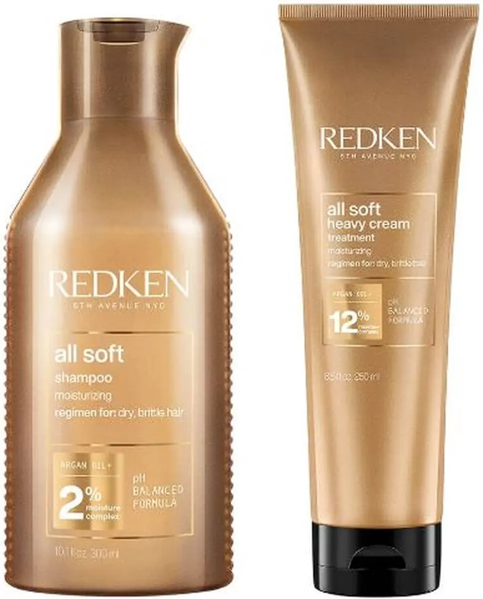Redken All Soft Duo Shampoo 300ml & Haarmasker 250ml