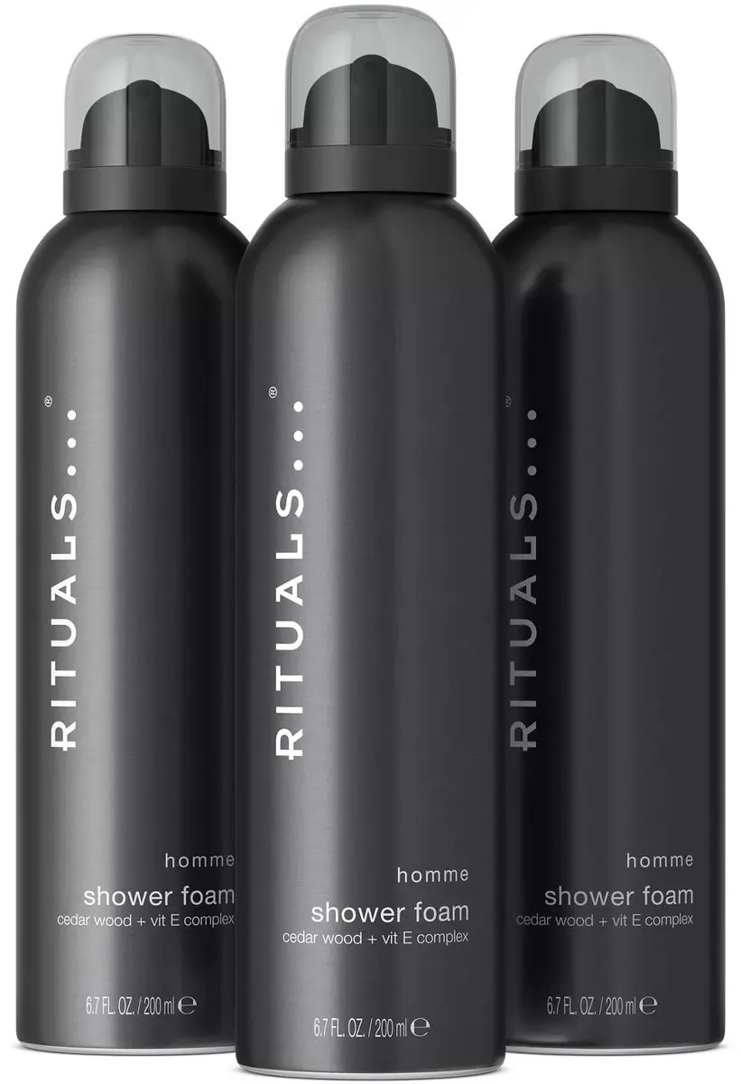 Rituals Ritual of Homme Doucheschuim 3x200ml - Cederhout & Vitamine E