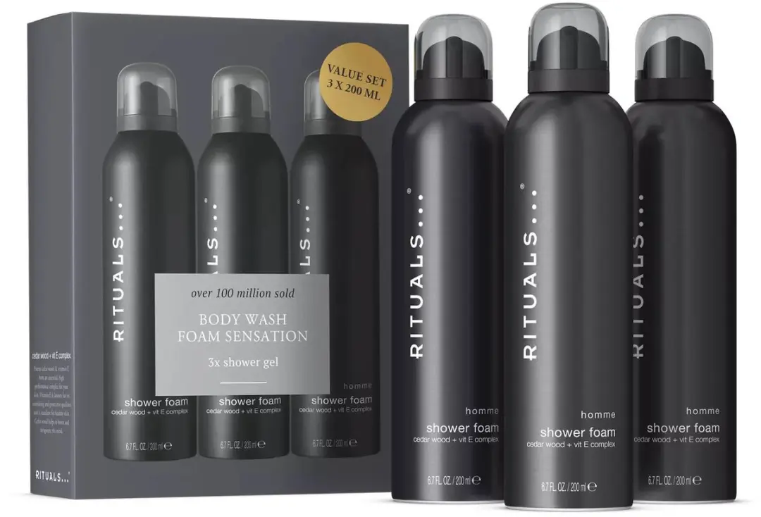 Rituals Ritual of Homme Doucheschuim 3x200ml