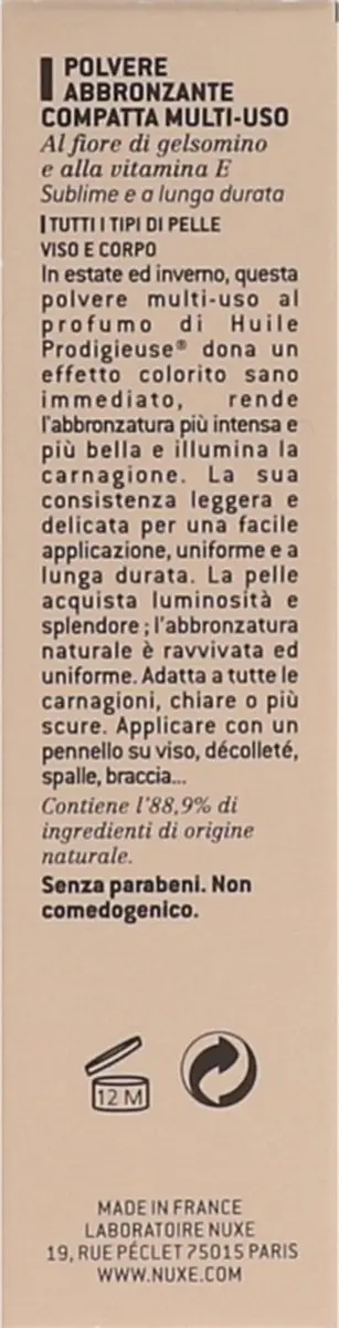 Nuxe Poudre Éclat Prodigieux Bronzing Powder - 25g - Medium - afbeelding 6 van 6