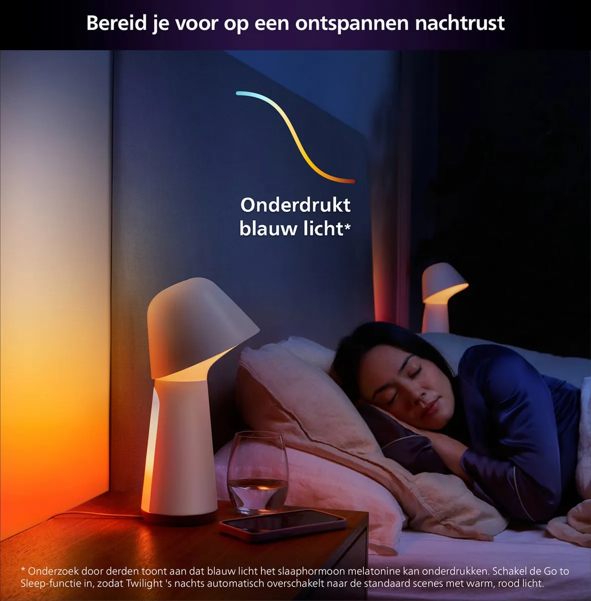 Philips Hue Twilight Sleep & wake-up light- wit en gekleurd licht - wit