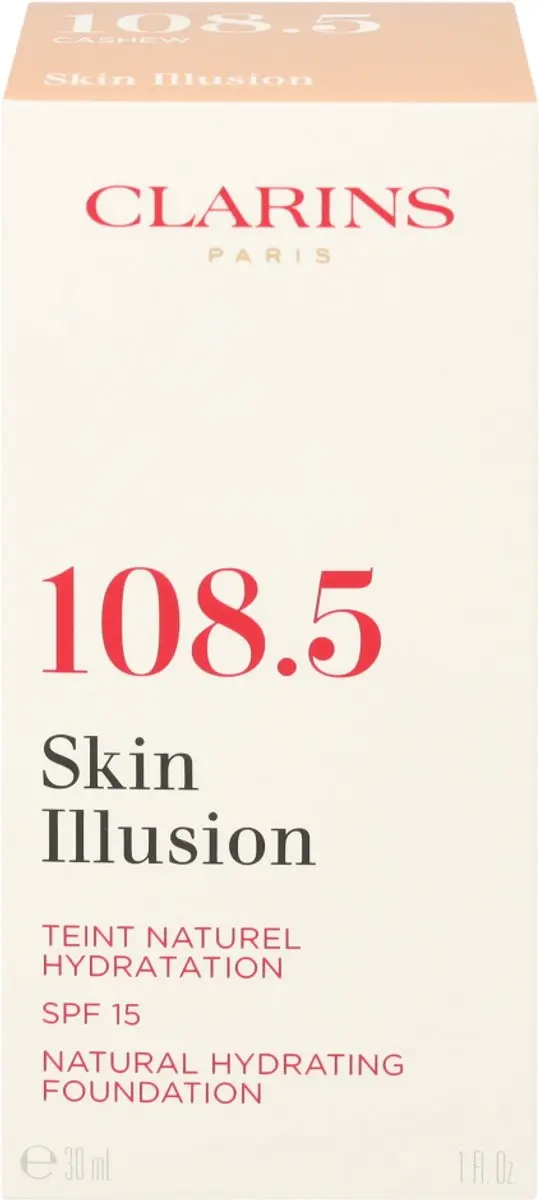 Clarins Skin Illusion Teint Naturel Foundation 108.5 Cashew - 30ml