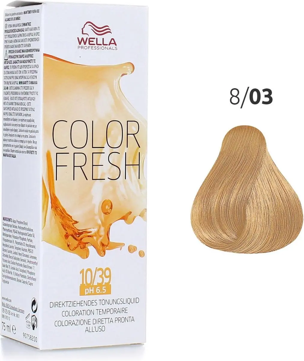 Wella Professionals Color Fresh Haarverf 8/03 - 75ml