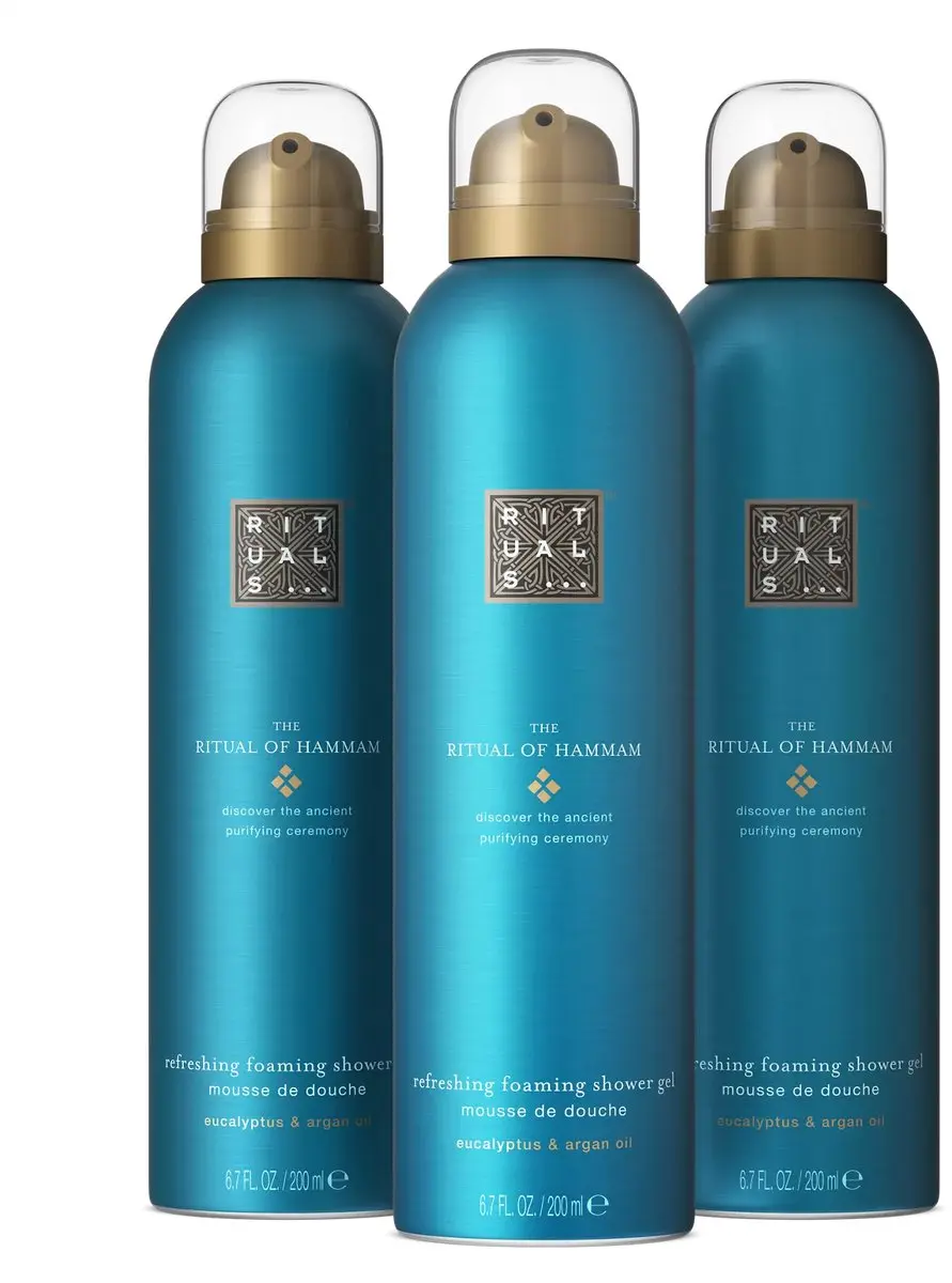 Rituals Ritual of Hammam Doucheschuim 3x200ml - Arganolie & Eucalyptus