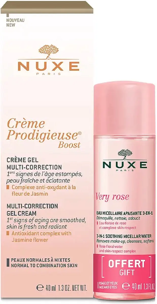 Nuxe Crème Prodigieuse Multi-Correction Gel Cream + Micellair Water 90ml