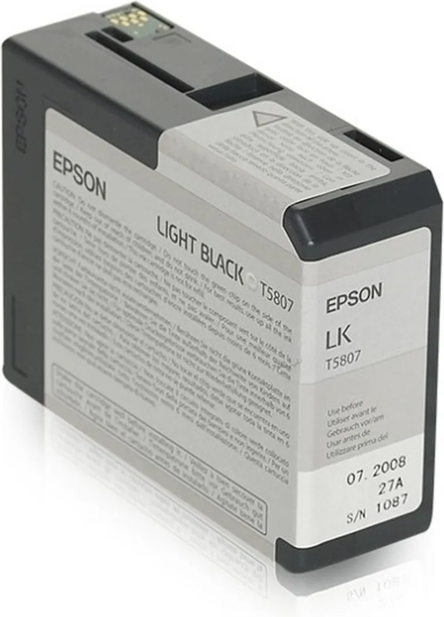Epson T5807 Licht Zwart Inktcartridge 80ml