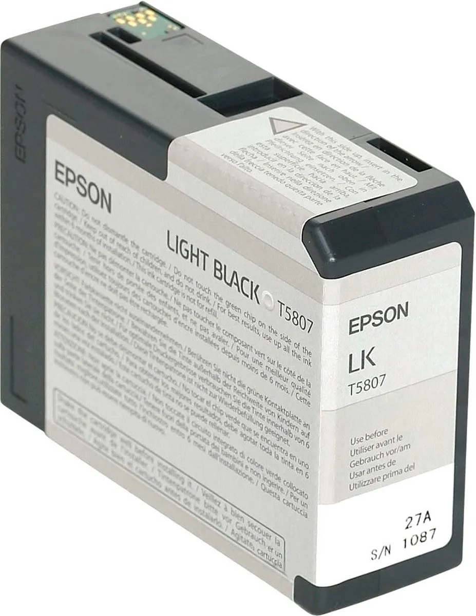 Epson T5807 Licht Zwart Inktcartridge 80ml