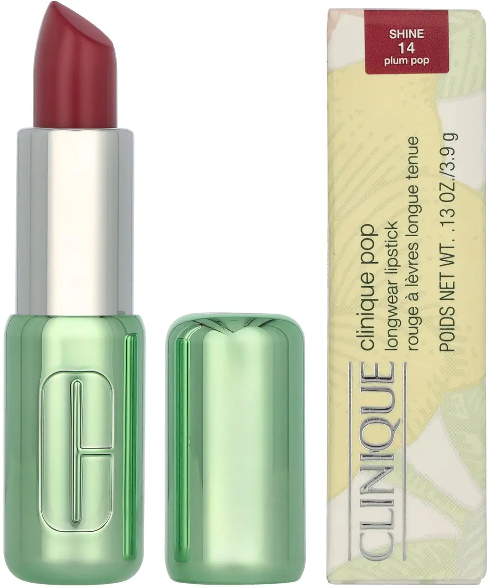 Clinique Pop Longwear Shine Lipstick 14 Plum Pop - 3.9g