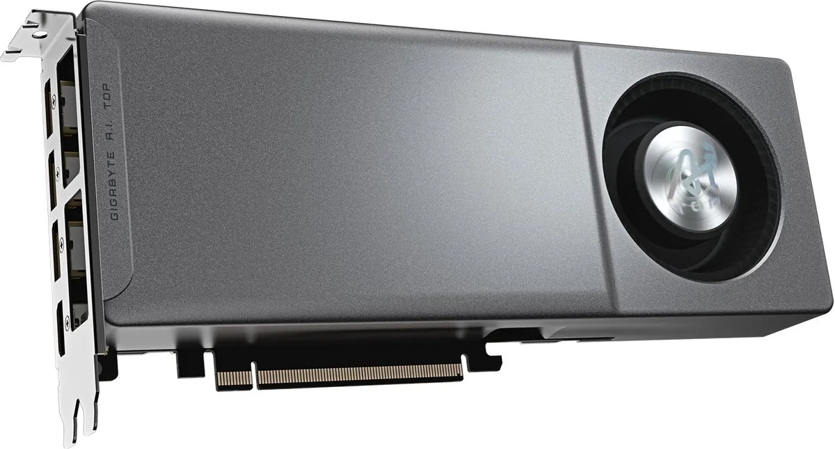 Gigabyte Radeon AI PRO R9700 AI TOP GV-R9700AI TOP-32GD Videokaart - 32GB GDDR6 - Grijs