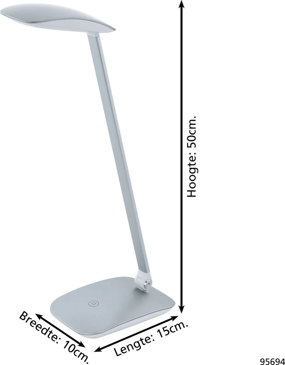 Eglo Cajero Tafellamp 4.5W - Zilver - afbeelding 6 van 6