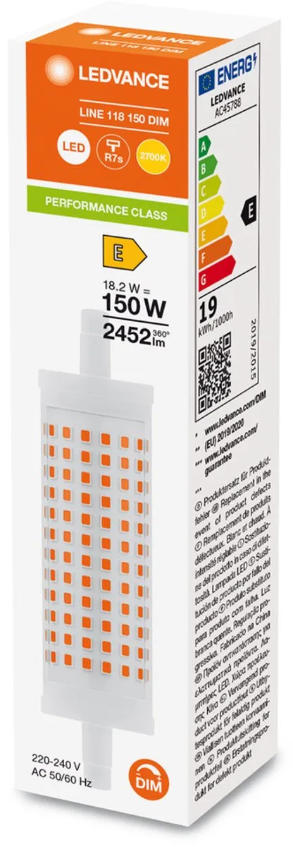 LEDVANCE LED Line R7s 18.5W 2452lm Warm Wit - 118mm