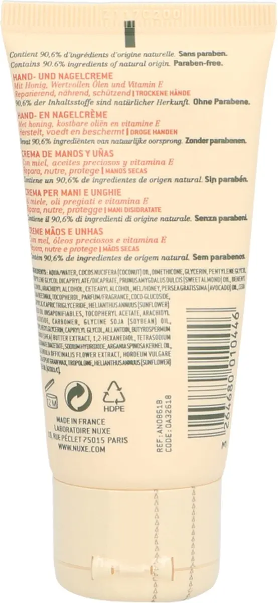 Nuxe Rêve de Miel Hand- en Nagelcrème 50ml