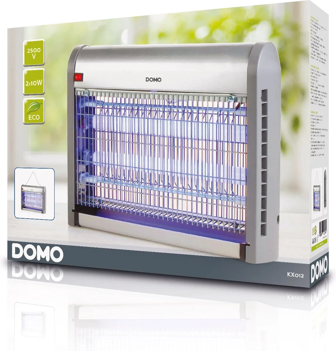 Domo KX012 Insectenlamp UV - 2x10W Zilver