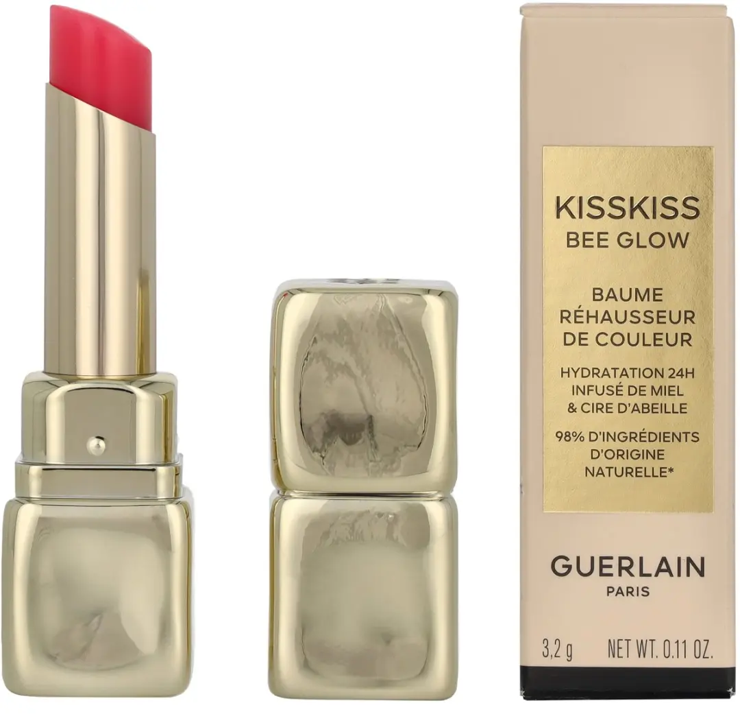 Guerlain Kisskiss Bee Gloss Tinted Lip Balm 458 Pop Rose Glow 3.2g - afbeelding 6 van 6