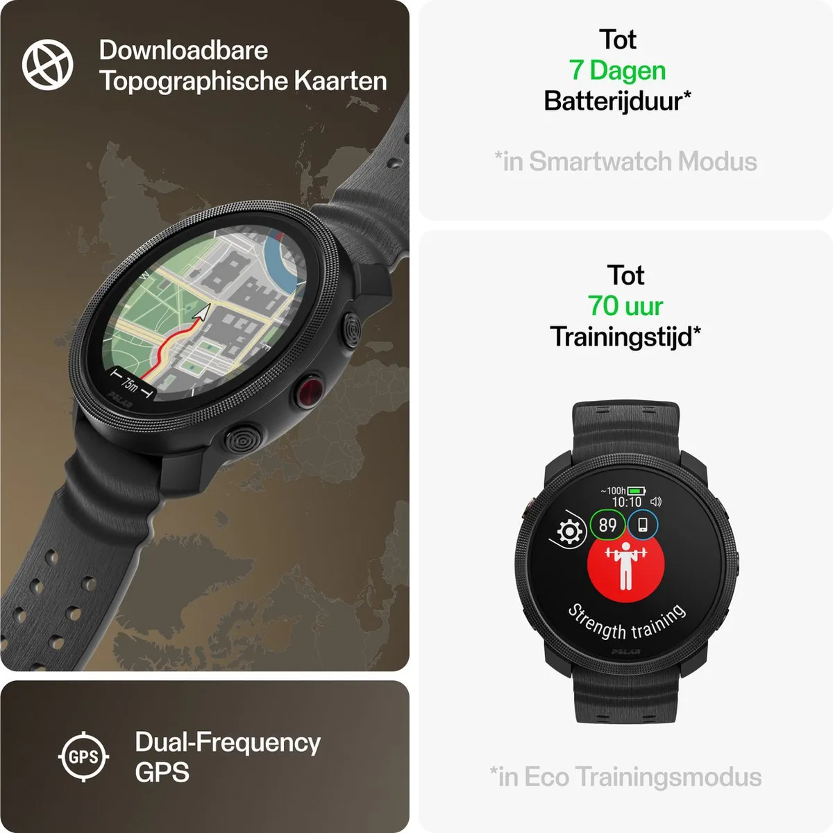 Polar Vantage M3 Smartwatch 45mm - Zwart