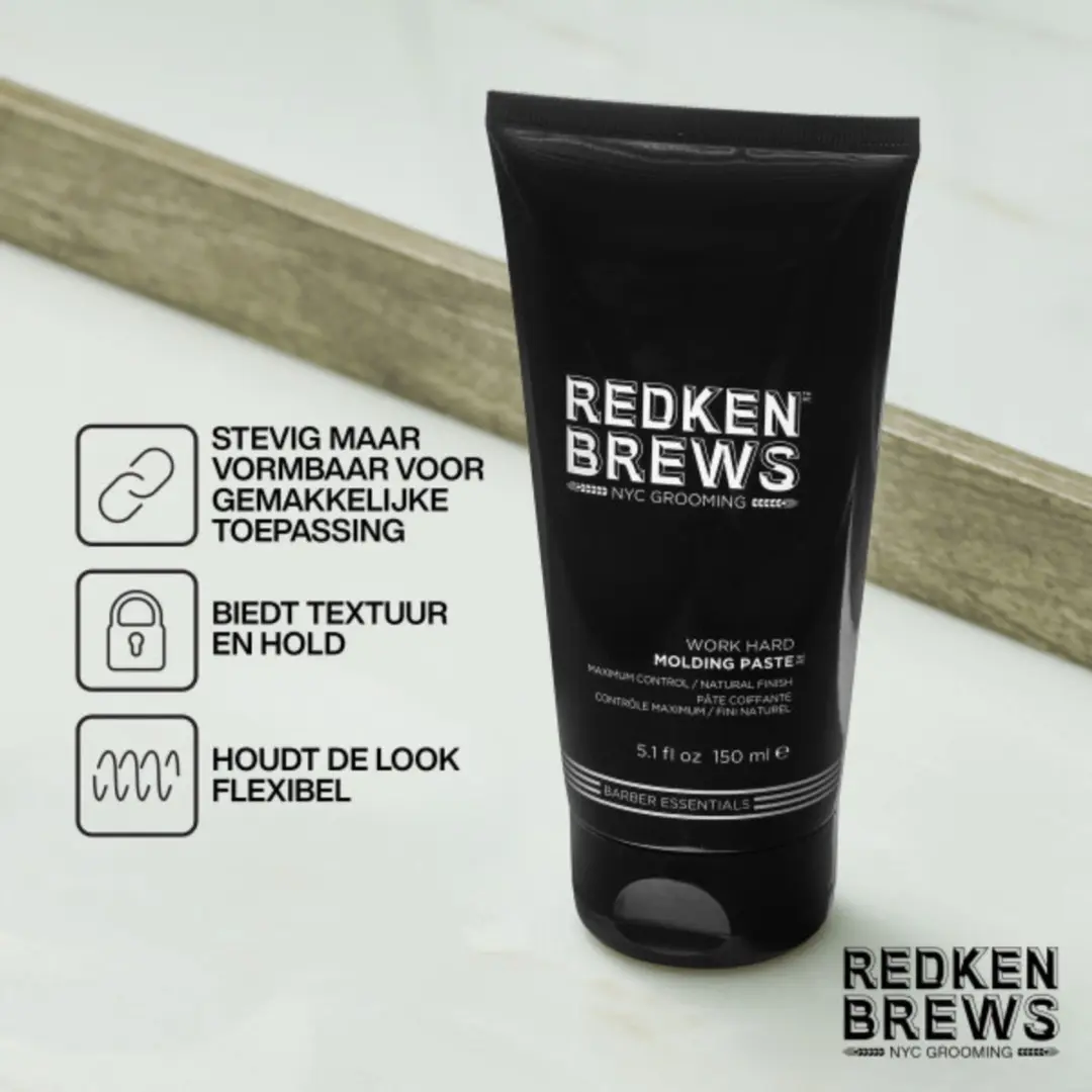 Redken Brews Work Hard Molding Paste 100ml