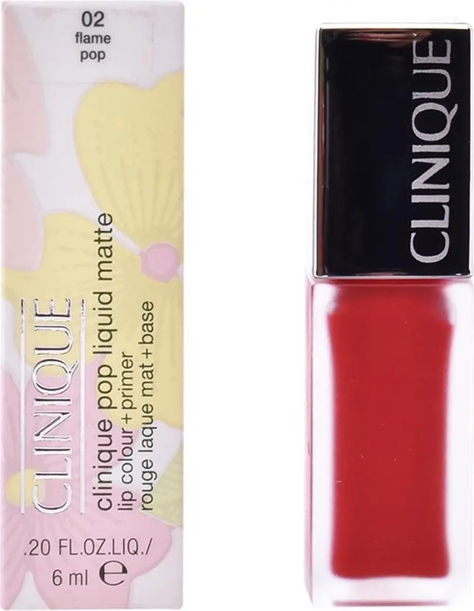 Clinique Pop Liquid Matte Lip Colour + Primer 02 Flame Pop - 6ml