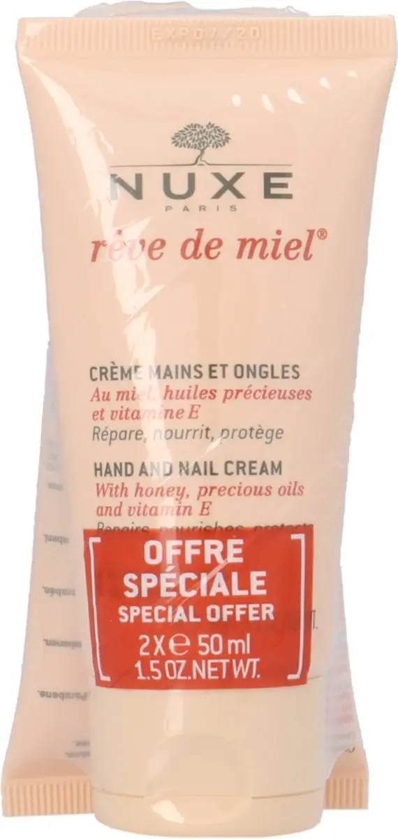 Nuxe Rêve de Miel Hand & Nagelcrème 100ml - 2 Stuks
