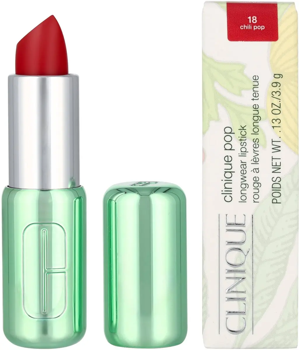 Clinique Pop Longwear Matte Lipstick 18 Chili Pop - 3.9g
