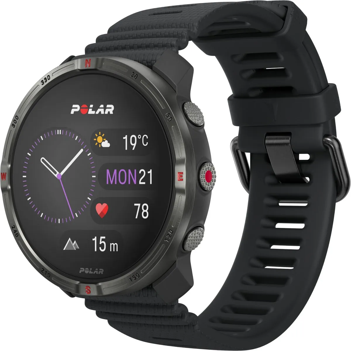 Polar Grit X2 900115134 - 45mm Zwart