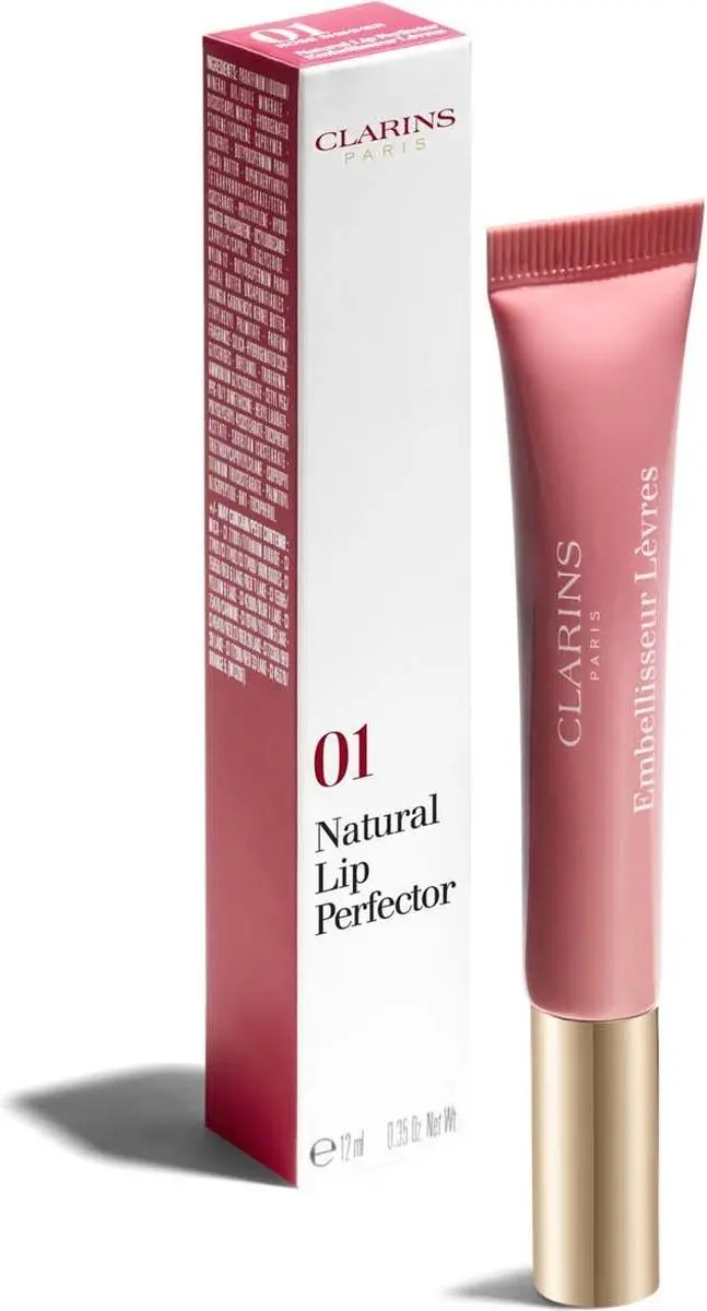 Clarins Instant Light Natural Lip Perfector 01 Rose Shimmer - 12ml