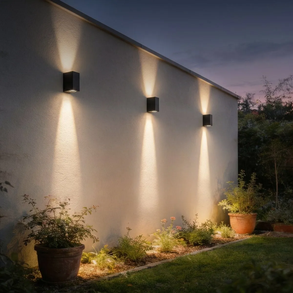 Calex Wandlamp Bergamo 2x GU10 IP54 - 4 Stuks - Zwart