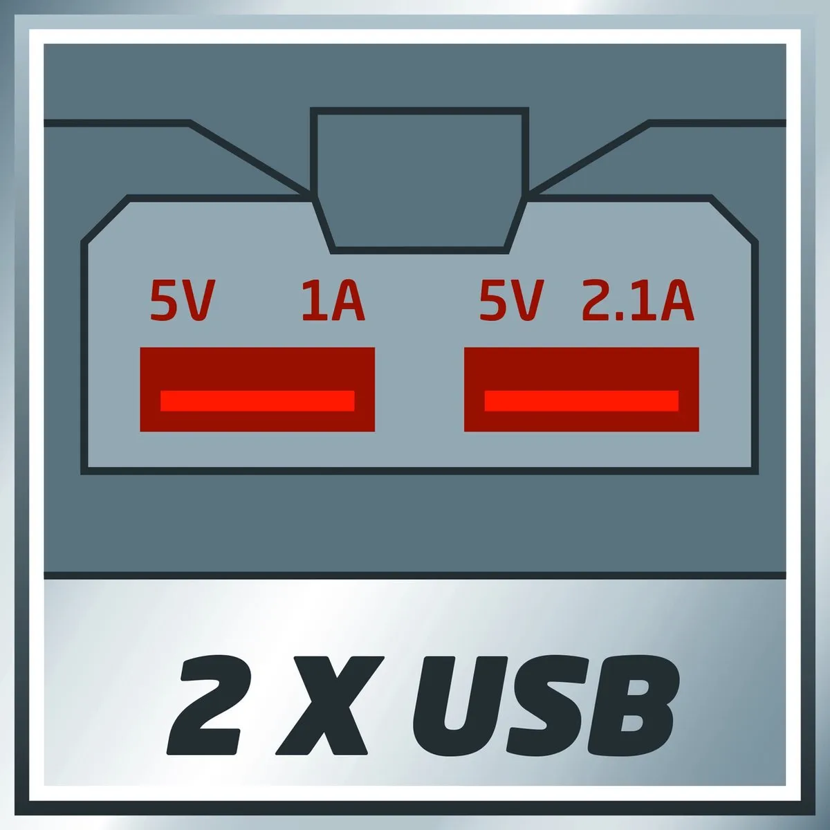 Einhell TE-CP 18 Li Powerbank - 18V Power X-Change - Rood/Zwart - afbeelding 6 van 6