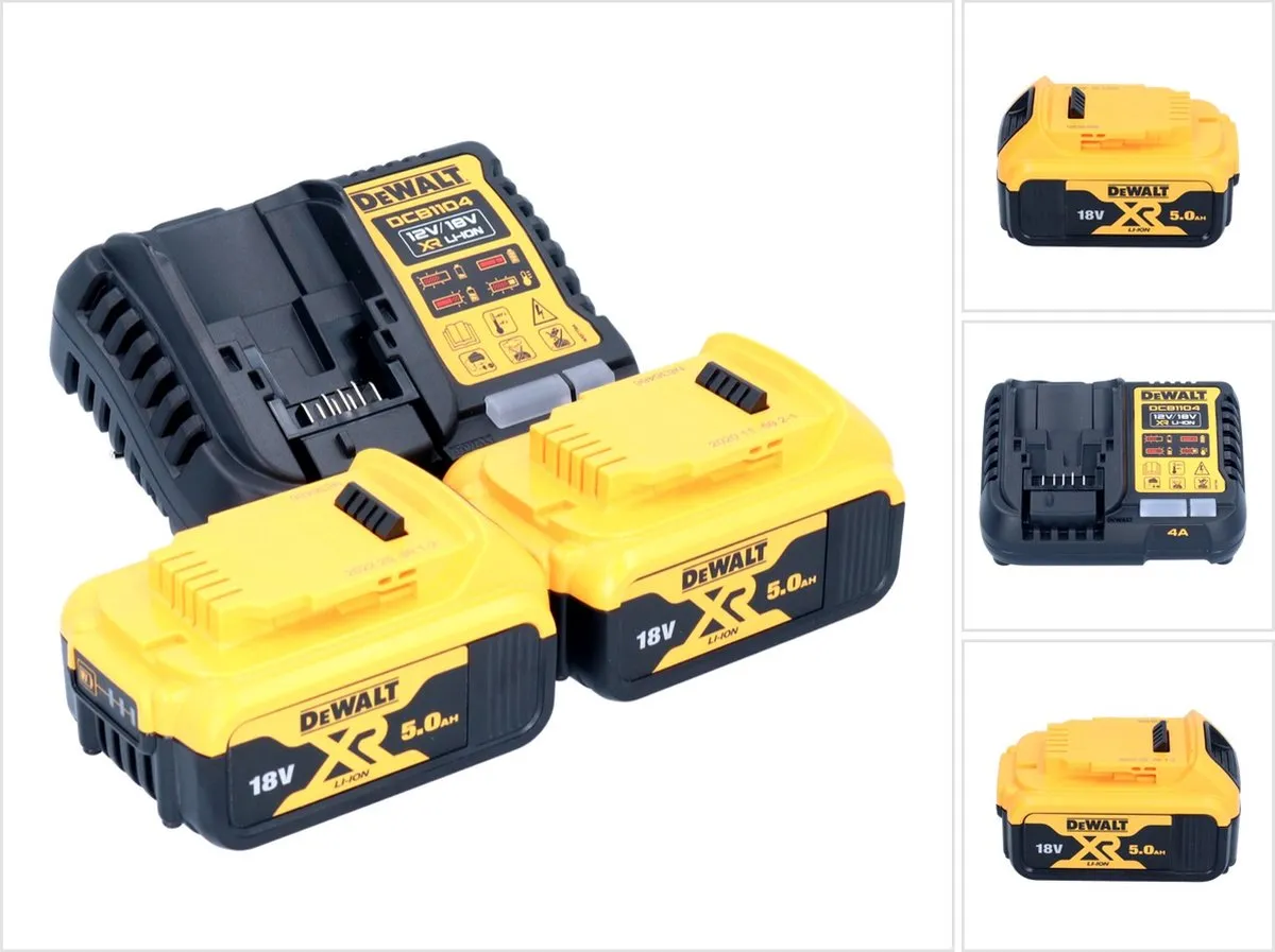 DeWalt DCB1104P2 Starterset - 2x DCB184 5.0Ah 18V XR + DCB1104 Multilader